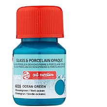 Краски декоративные "GLASS&PORCELAIN OPAQUE", 30 мл, 6035 морской