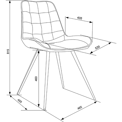 Стул Бюрократ "CH-K2_2", ткань, темно-серый, металл, комплект 2 штуки - 8