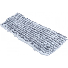 Насадка для плоской швабры 40х11 см, комбинированная, тафтинговая серая, карманы-языки