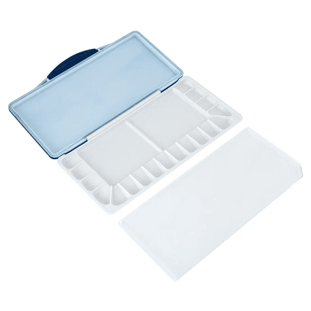 Палитра пластиковая "Белые ночи", прямоугольная, 18 ячеек, с крышкой - 2