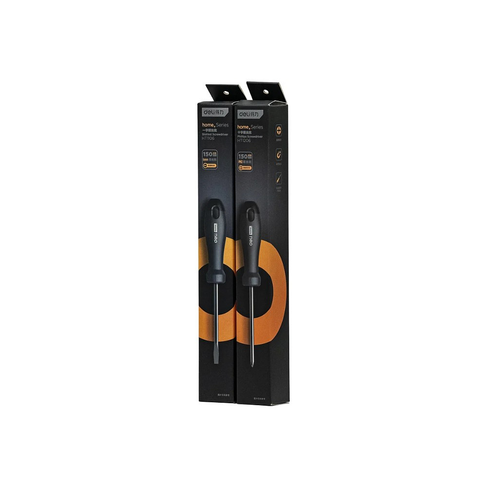 Отвертка Deli HS EHT1206, PH2х150 мм, Soft Touch, черный - 2