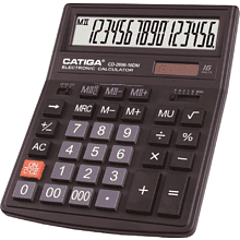 Калькулятор настольный CD-2698-16DM Catiga, 16-разрядный, пластик, черный
