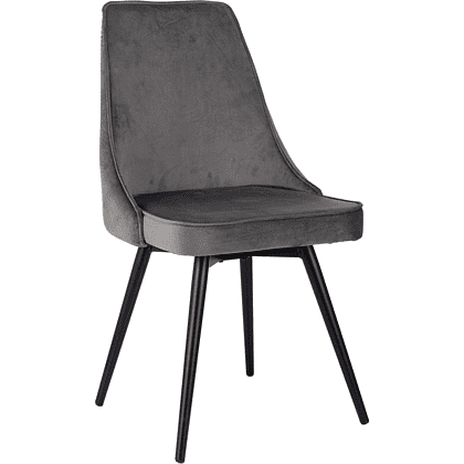 Стул Бюрократ "CH-K4_SP_2" ткань, темно-серый, металл, комплект 2 штуки, с поворотным механизмом - 2