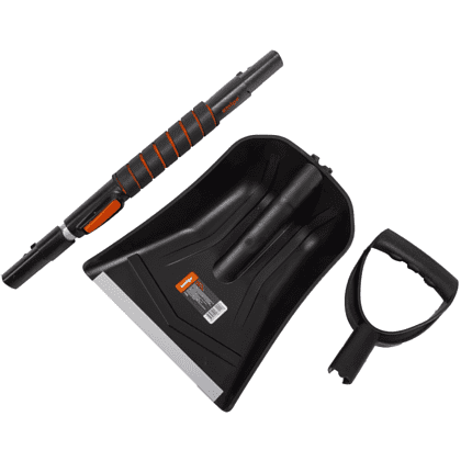 Лопата снеговая автомобильная телескопическая Amigo, 255x300, рукоятка 850-1040, черная - 3