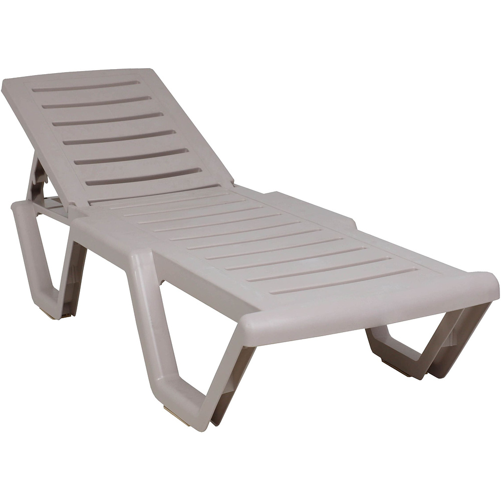 Шезлонг Атлант, пластик, серый