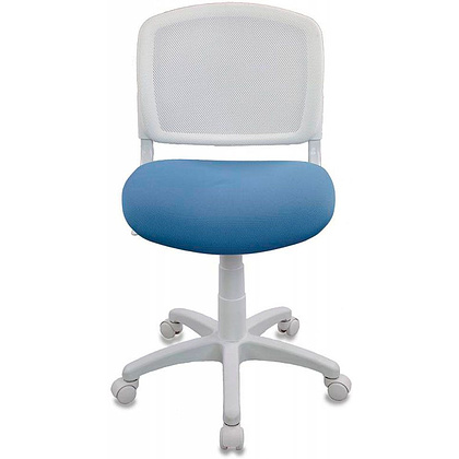 Кресло для детей Бюрократ "CH-W296NX/15-175", ткань, пластик, белый, голубой - 2