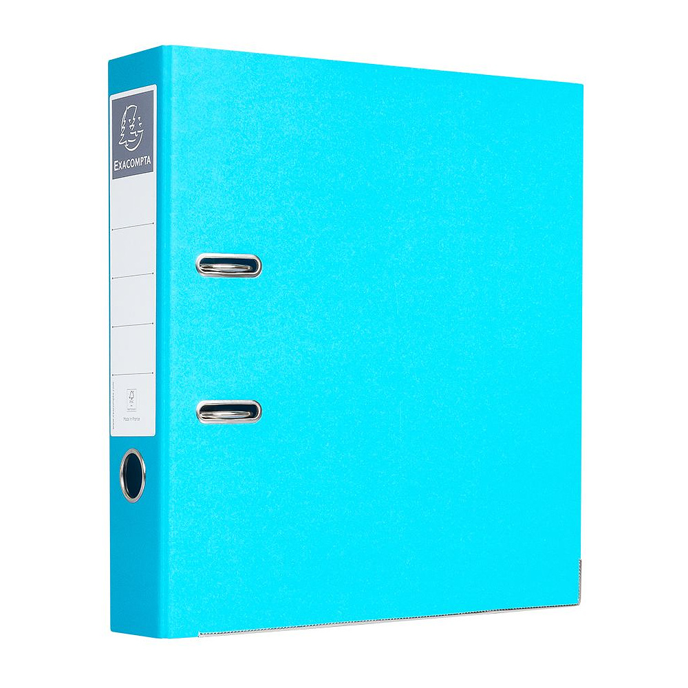 Папка-регистратор "Exacompta", A4, 70 мм, ламинированный картон, голубой