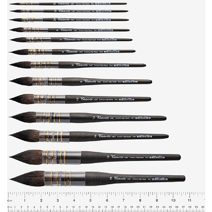 Кисть для рисования "Tintoretto Vajo Kazan", имитация белки, круглая, №2/0 - 2