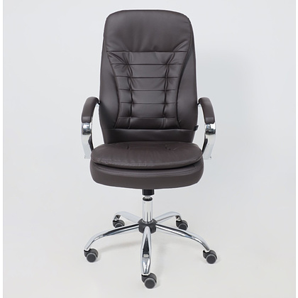 Кресло для руководителя AksHome "Richard new", экокожа, металл, коричневый - 2