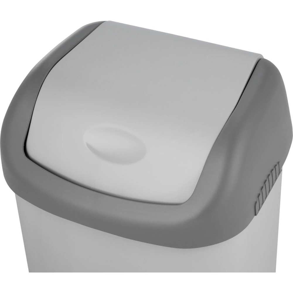 Урна для мусора 14л, пластик, с крышкой, серый - 6