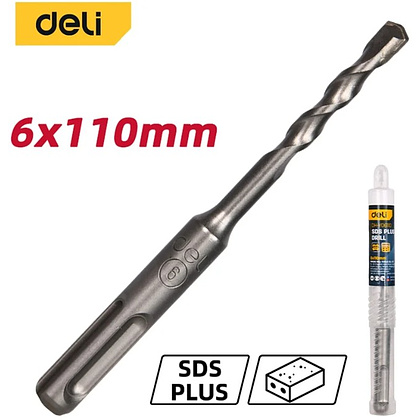 Бур по бетону Deli YS EDH-Y06110, 6x110 мм, SDS-PLUS - 2