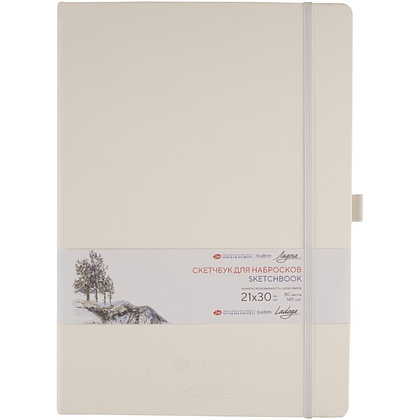 Скетчбук "Ладога", 21х30 см, 140 г/м2, 80 листов, белый