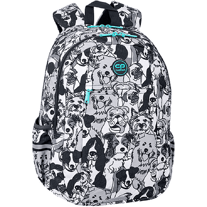 Рюкзак школьный Coolpack "Dogs planet" L, серый, белый