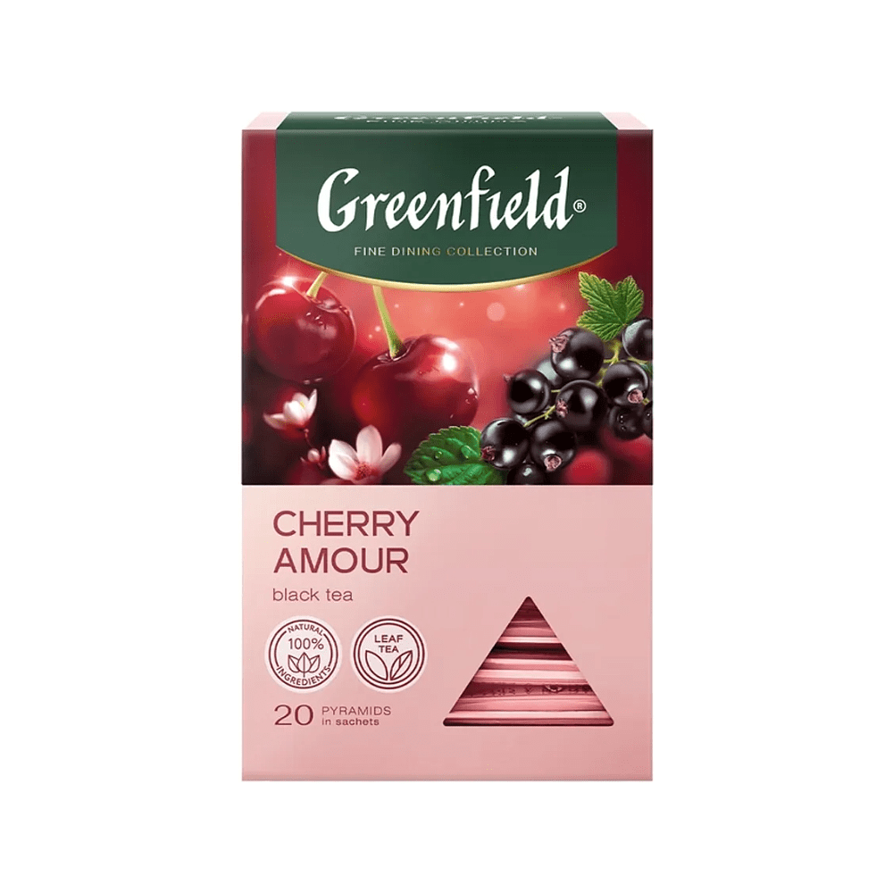 Чай "Greenfield" Cherry Amour, 20 пакетиков x 1.8 г, черный