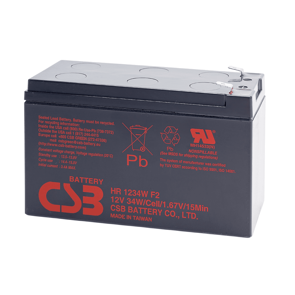 Аккумуляторная батарея CSB HR 1234W F2, 12 В, 9 Ач