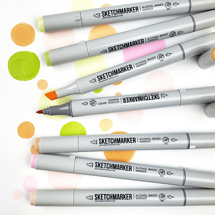 Маркер перманентный двусторонний "Sketchmarker", B114 сапфир - 3