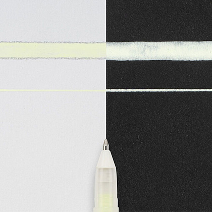Ручка гелевая "GELLY ROLL SOUFFLE", 1.0 мм, прозрачный, стерж. желтый - 2