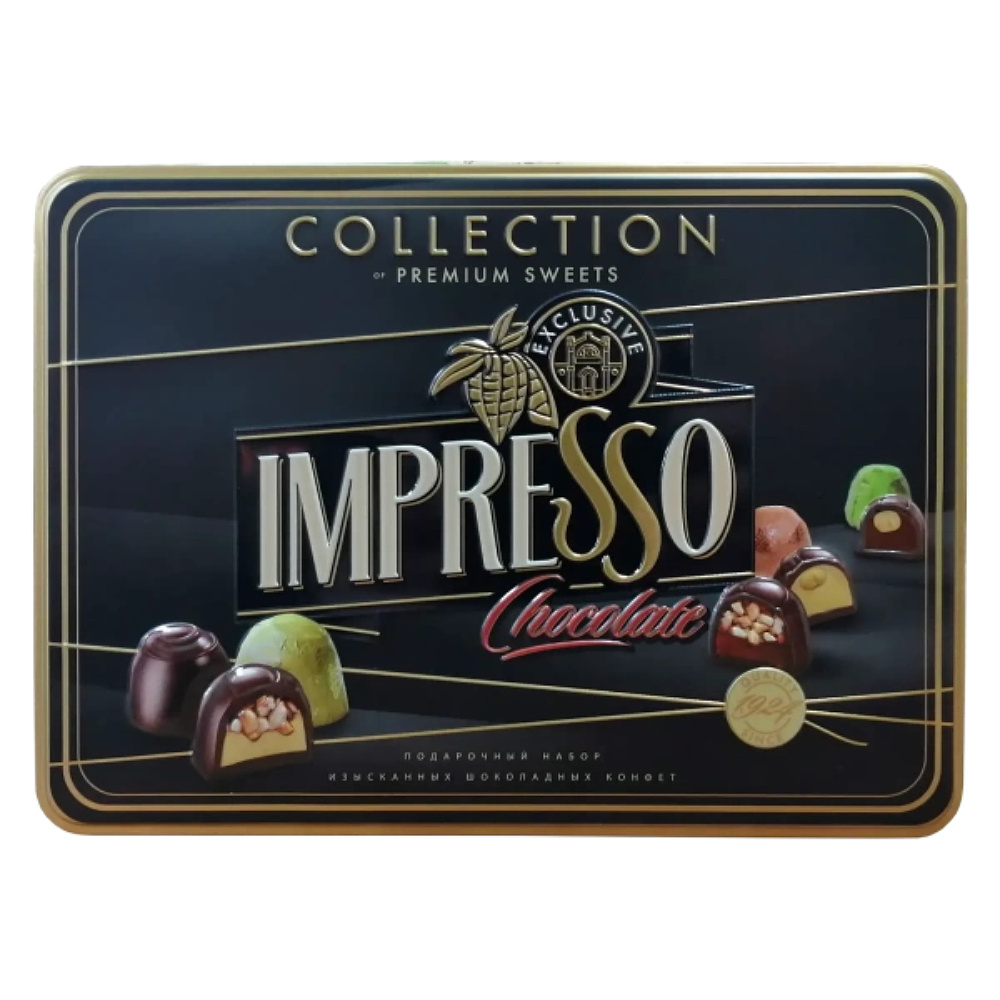 Конфеты в наборе "Impresso Premium", 423 г, черный 