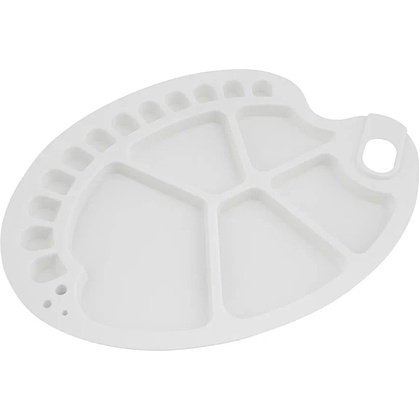 Палитра пластиковая "Сонет", овальная, 17 ячеек, 34x25 см