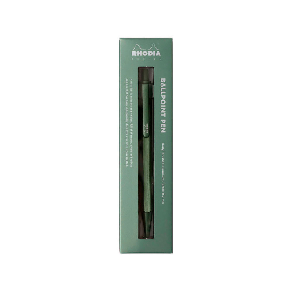Ручка шариковая автоматическая "scRipt", 0.7 мм, серо-зеленый, стерж. черный - 2