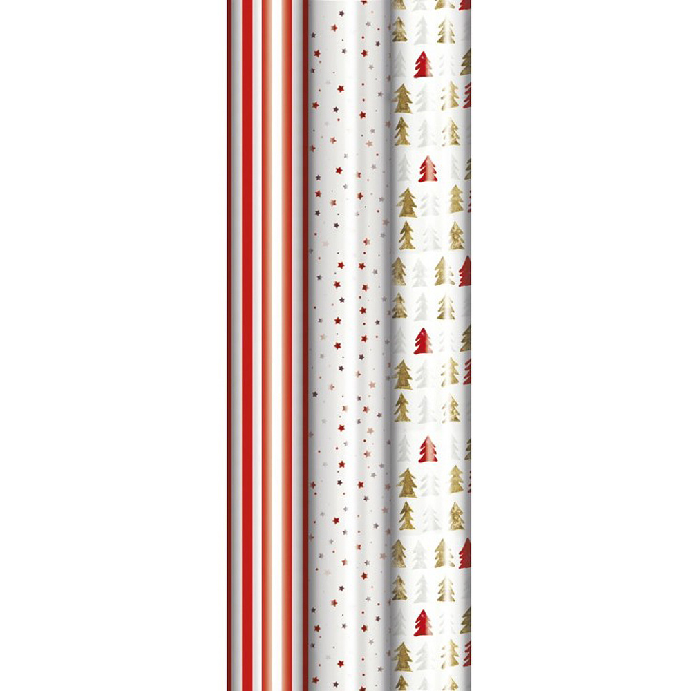 Бумага декоративная в рулоне "Premium. Santa", 2x0.7 м, 80 г/м2, ассорти
