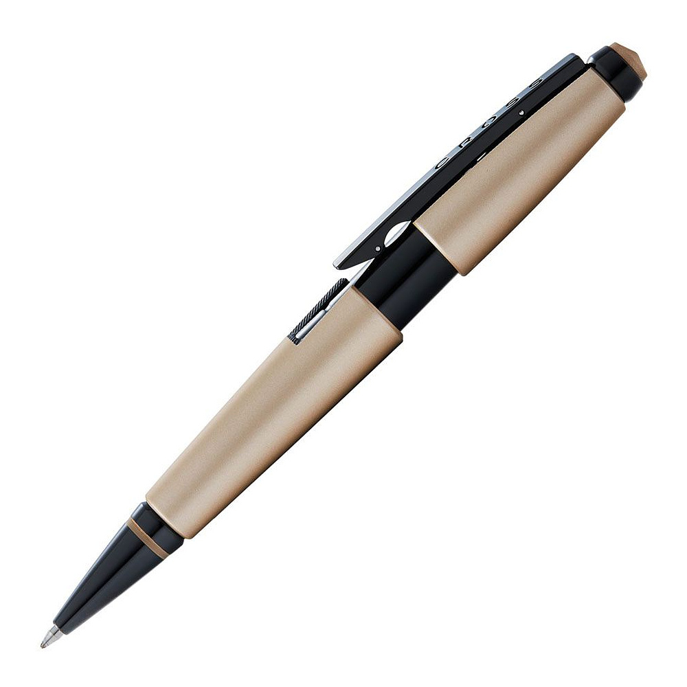 Ручка-роллер "Cross Edge Matte Hazelnut Lacquer", 0.7 мм, матовый шапань, черный, стерж. черный - 2