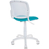Кресло для детей Бюрократ "CH-W296NX/15-175", ткань, пластик, белый, бирюзовый - 4