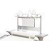 Полка Comf-Pro MINI SMART задняя, 840х620х240 мм, дуб белый, c доской белой - 2