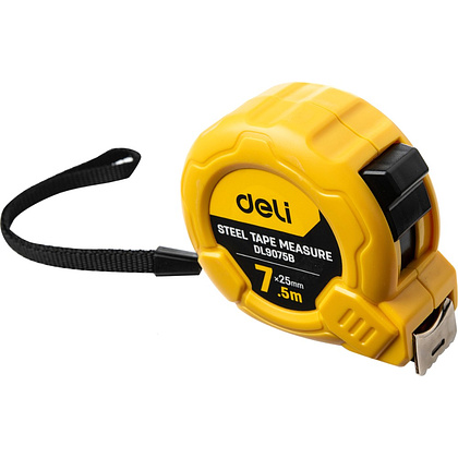Рулетка Deli YS EDL9075B, 7.5 м х 25 мм, желтый - 2