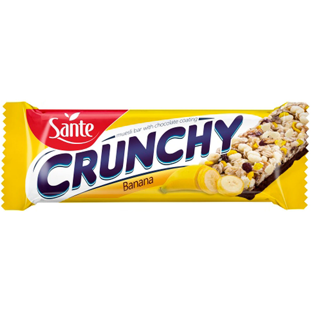 Батончик-мюсли "Crunchy" с бананом в шоколаде, 40 г