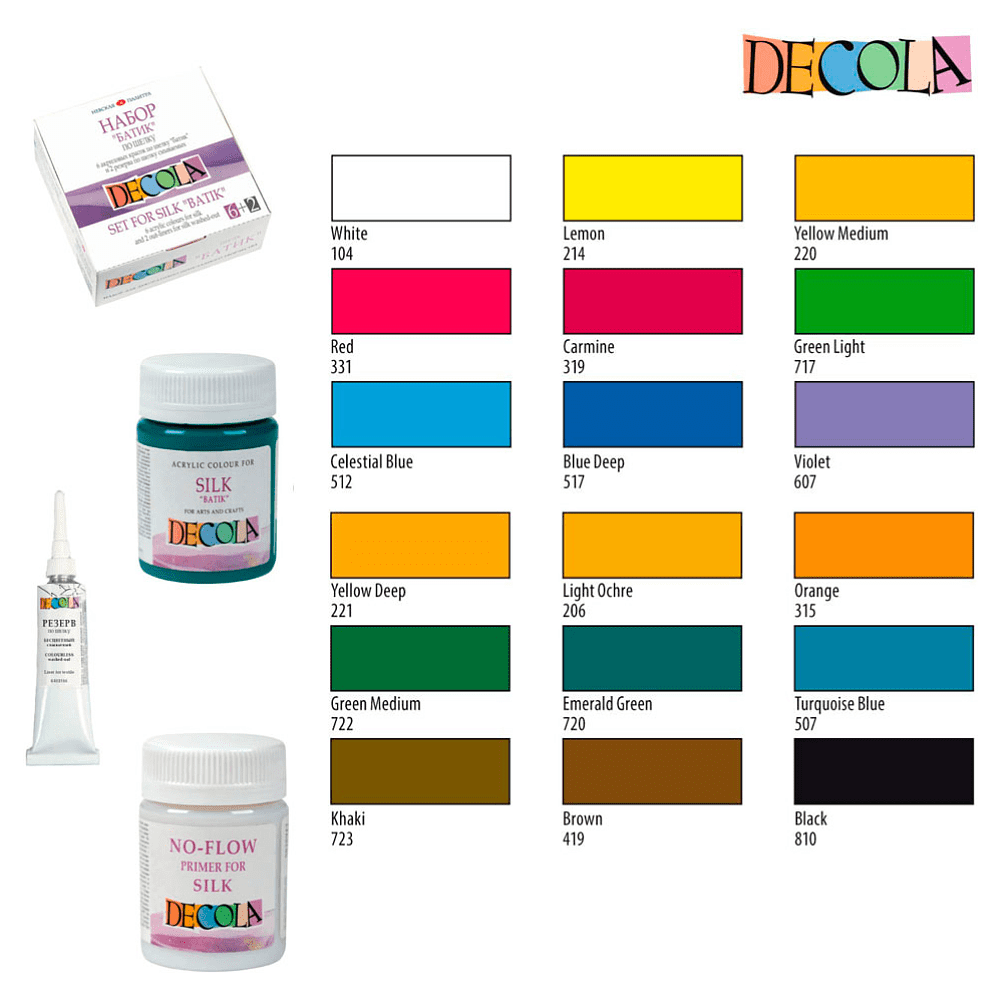 Краска акриловая по шелку перламутровая "Декола", 511 ультрамарин, 50 мл., банка - 3