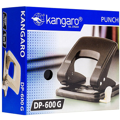 Дырокол Kangaro "DP-600G", 22 листа, черный - 3
