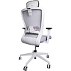 Кресло для руководителя "Art line", каркас белый, ткань, пластик, серый - 3