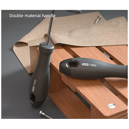 Отвертка Deli HS EHT1103, SL3х75 мм, Soft Touch, черный - 3