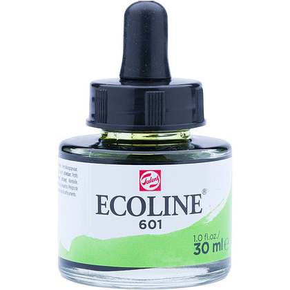 Жидкая акварель "ECOLINE", 601 зелёный светлый, 30 мл