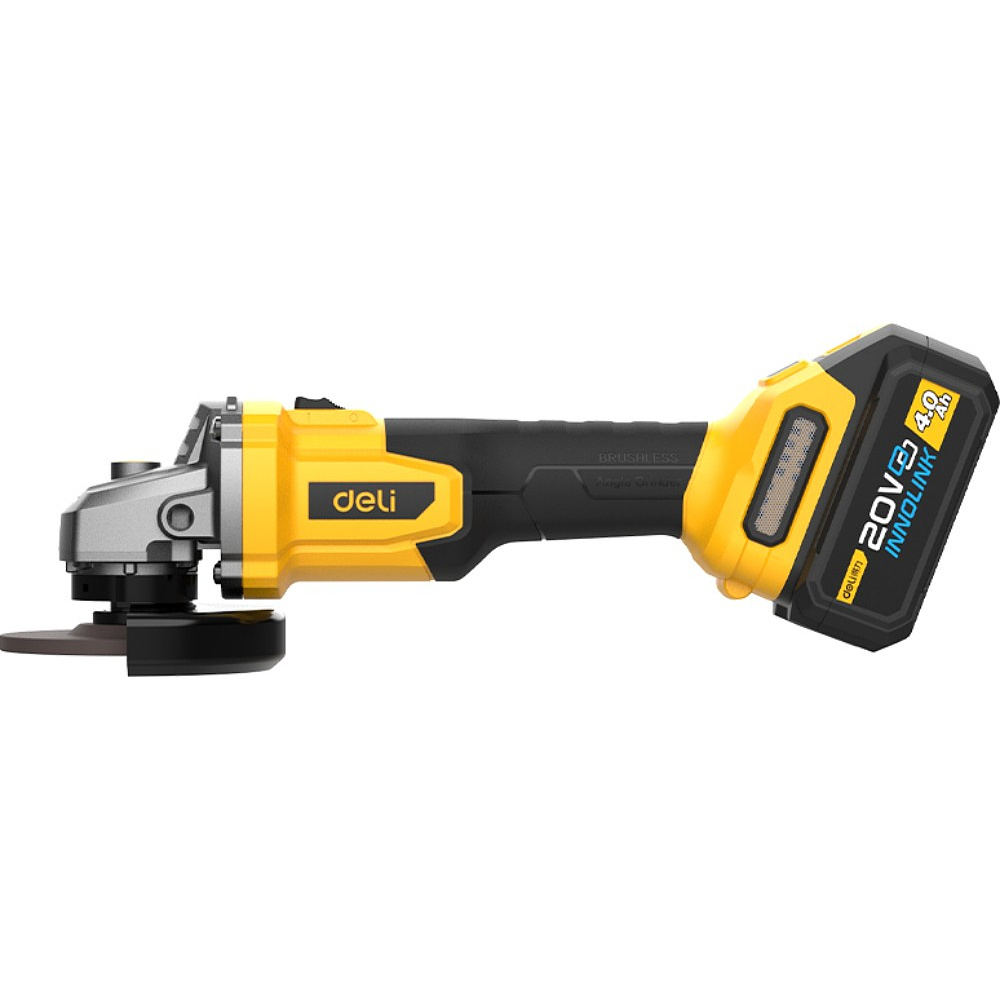 Угловая шлифмашина Deli YS EDC602 20 В, 125 мм, 2 АКБ, 4 Ач, сумка - 3