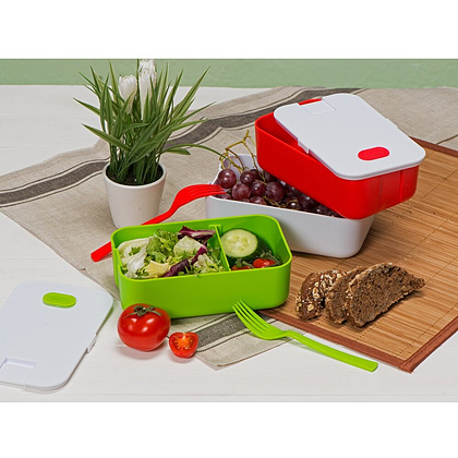 Контейнер для еды "Neo", зеленое яблоко, белый - 11