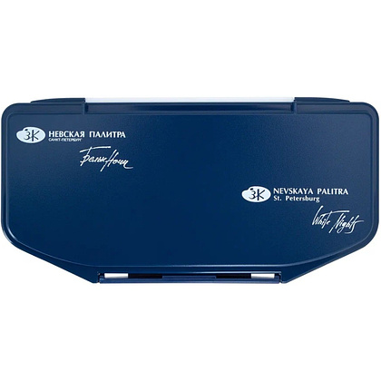 Палитра пластиковая "Белые ночи", прямоугольная, 16 ячеек, с крышкой - 5