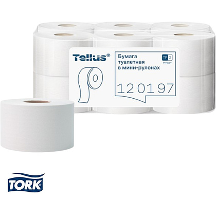 Бумага туалетная Tellus Стандарт ТP2, в мини рулоне, 200 м, 1 слой