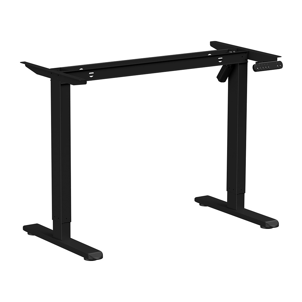 Стол с электроприводом WellDesk Basic 1200x675х18 черный/дуб стирлинг (9191456+9197777) - 2