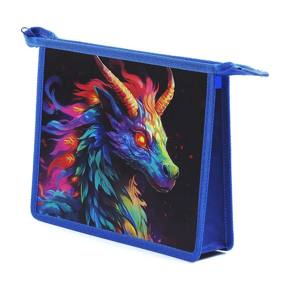 Папка для тетрадей "Дракон", А5, на липучке, пластик, синий - 2