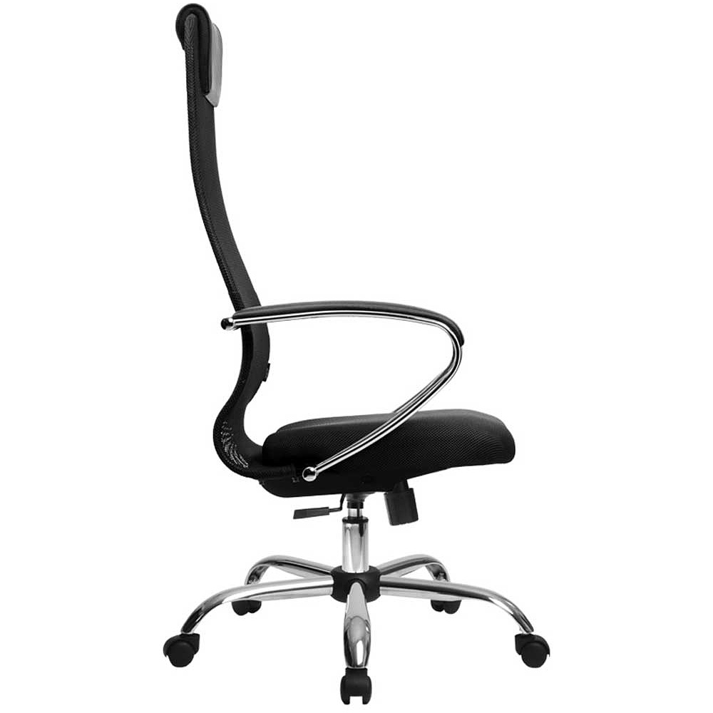 Кресло для руководителя "Metta BK-8", ткань-сетка, металл, черный - 2
