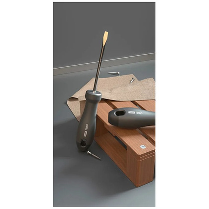 Отвертка Deli HS EHT1105, SL5х100 мм, Soft Touch, черный - 8