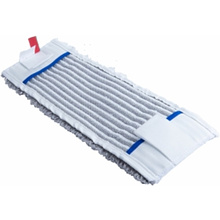 Насадка для плоской швабры 40х11 см, комбинированная, тафтинговая серая, карманы-языки