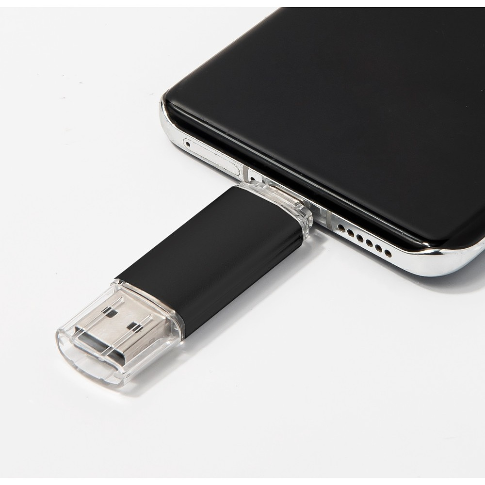 Карта памяти USB Flash 2.0 "Assorti", 8 Gb, OTG/Type-C, черный - 4