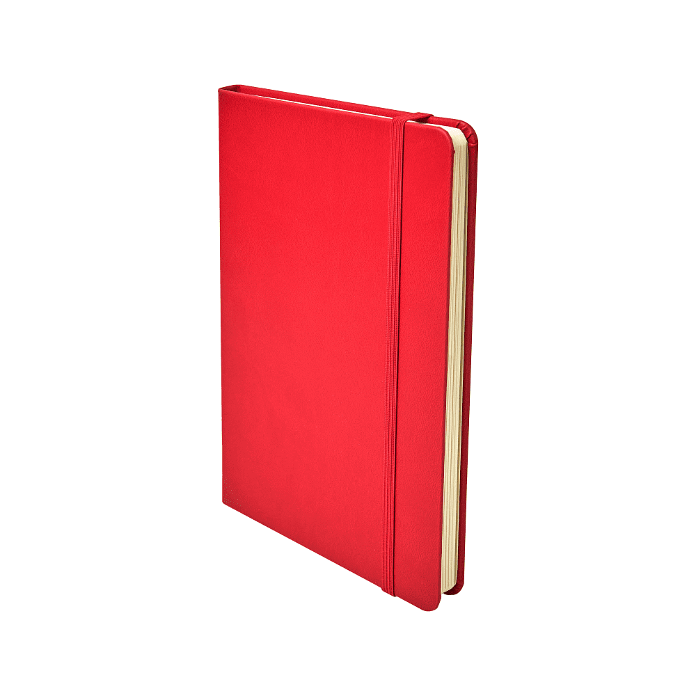 Блокнот "A5-001", А6, 80 листов, на резинке, красный - 2