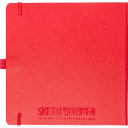 Скетчбук "Sketchmarker", 80 листов, 20x20 см, 140 г/м2, красный  - 2
