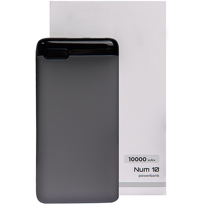 Внешний аккумулятор Power Bank "Num 10", 10000 mAh, серый - 5