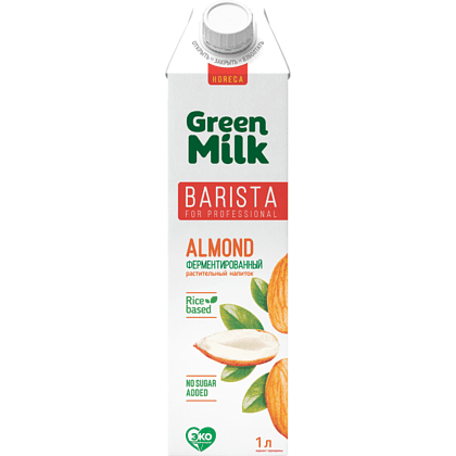 Напиток миндальный "Green Milk Professional", на рисовой основе, 1 л