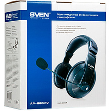 Наушники с микрофоном "Sven AP-860MV Black"
